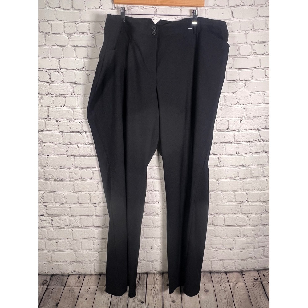 Vtg Lane Bryant Right Fit Size Red Triangle 7 Black Trouser Pants 2000's